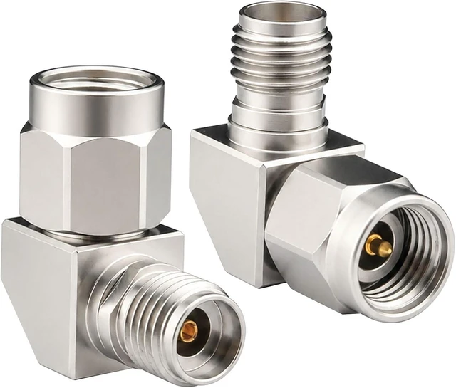 Alt view image 3 of 6 - onelinkmore 2.92mm Male to Female Right Angle Adapter, DC-40GHz, 50 Ohm