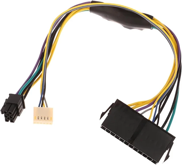 Alt view image 4 of 6 - 24Pin Female to 6Pin Male Power Adapter Supply Cable Connector