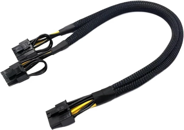 Main image of 60cm GPU PCIE 8Pin to Dual 8(6+2) Pin Power Adapter Cable