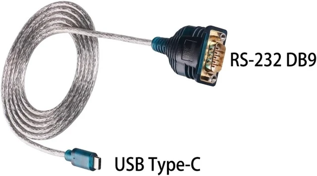 Alt view image 3 of 4 - USB Typec Type-C to RS232 Serial Cable Converter DB9 Male 9 Pin Adapter