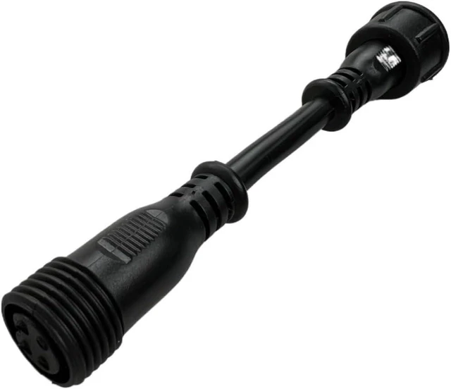 Main image of 3-pin Male to 4-pin Female; 3-pin Female to 4-pin Male Adapter, Black Round 13 cm Wire, Suitable for WS2818/WS2815 Seed Pixel String(13.5mm 3 M to 4 F)