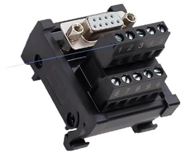 Main image of 1PCS DB9 Serial Terminal Block - 9-Pin to 15/25/37/44/50/78-Pin Adapter,Male/Female Connector with DIN Rail Mount Wire Splitting(EXTB-DF09S-42D)