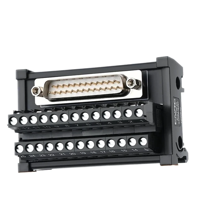 Alt view image 3 of 3 - 1PCS DB9 Serial Terminal Block - 9-Pin to 15/25/37/44/50/78-Pin Adapter,Male/Female Connector with DIN Rail Mount Wire Splitting(EXTB-DF09S-42D)