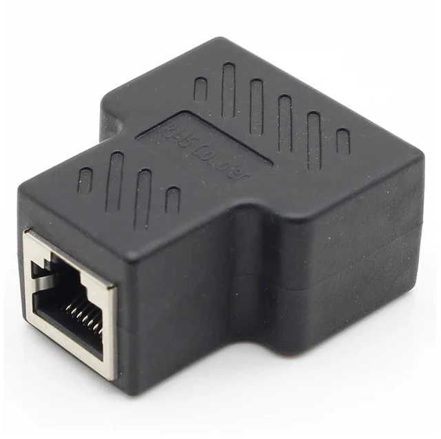 Alt view image 3 of 4 - 1pcs 1 to 2 Ways RJ45 LAN Ethernet Network Cable Female Splitter Connector Adapter
