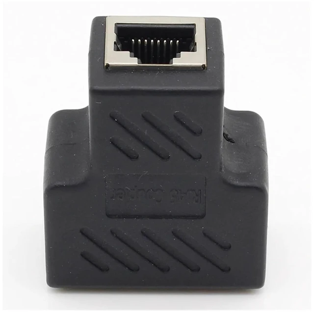 Alt view image 4 of 4 - 1pcs 1 to 2 Ways RJ45 LAN Ethernet Network Cable Female Splitter Connector Adapter