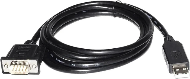 Main image of COKYIS USB to D-SUB DB9 9P MALE ADAPTER RS232 CONVERTER SERIAL COMMUNICATION CABLE(1.8m), Black