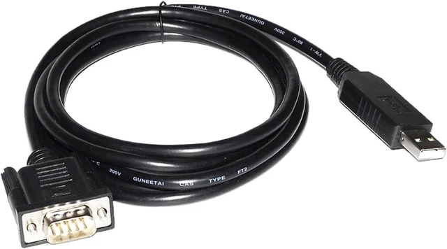 Alt view image 2 of 6 - COKYIS USB to D-SUB DB9 9P MALE ADAPTER RS232 CONVERTER SERIAL COMMUNICATION CABLE(1.8m), Black