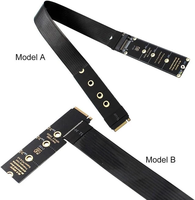 Alt view image 3 of 4 - M.2 Extension Cable Support PCle4.0 M.2 Extender Sol*/id Drive Riser Card for M.2 2230 2242 2260 2280 SSD(Model A)