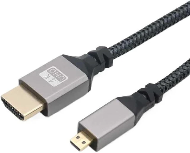 Main image of 1M/1.5M/2M/3 M/5M Nylon Braid HD 4K@60HZ Compatible HDMI to MICROHDMI Extension Male to Male Plug Cable(7.5m)