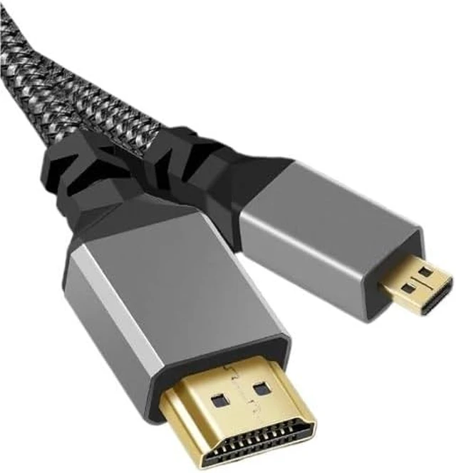 Alt view image 3 of 5 - 1M/1.5M/2M/3 M/5M Nylon Braid HD 4K@60HZ Compatible HDMI to MICROHDMI Extension Male to Male Plug Cable(7.5m)