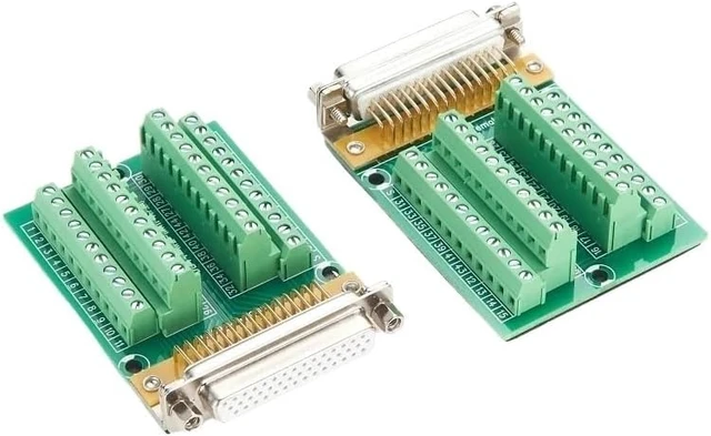 Alt view image 5 of 5 - DB44 Female Solderless Breakout Connector D-SUB 44 Pins 3 Row Screw Din Rail Mounting Terminal Block Adapter