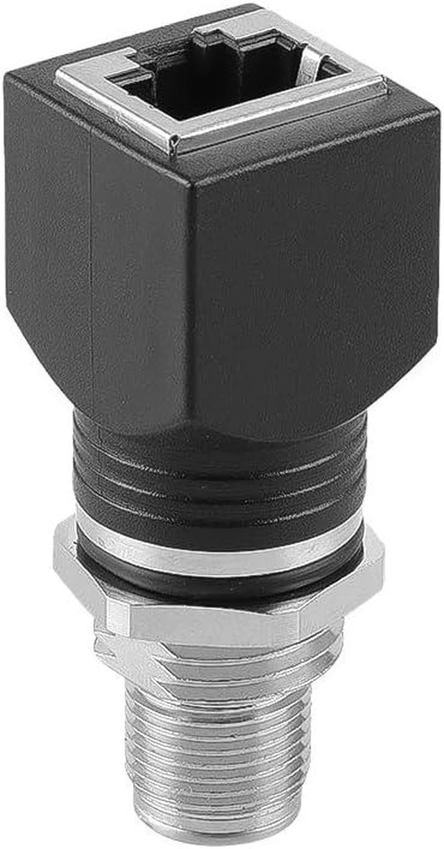 Main image of M12 X-Code 8-Pin to RJ45 Adapter, Cat6a IP68 Waterproof Shielded Industrial Ethernet Connector, M12 Male to RJ45 Female for Cognex Keyence Basler Baumer Sick PLC Profinet