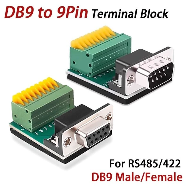 Alt view image 2 of 7 - DB9 to 9Pin Terminal Block Nosolder for RS232/485/422 Adapters DB 9 Pin to 6 Pin Terminal Block Solderless(DB9 Female to 6Pin)