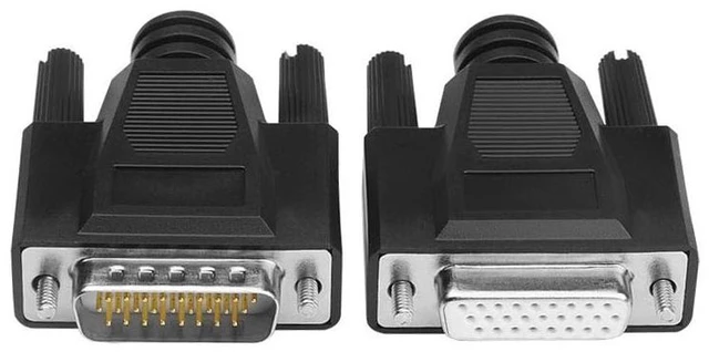 Alt view image 3 of 7 - 1pc DB26 Soldering Connector D-SUB HDB26 3 Rows of 26 Pin Plug DB26 Black Male Female Welding Wire Type Connectors(Male-PS)