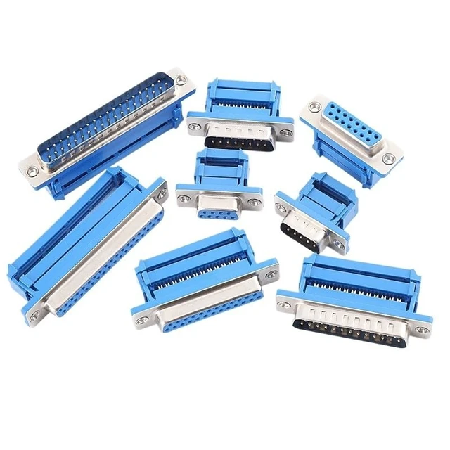 Alt view image 2 of 3 - 5Pcs DB9 DB15 DB25 DB37 DIDC9/DIDC15/DIDC25/DIDC37 Male Female Plug Serial Port Connector IDC Crimp Type D-SUB Rs232 Adapter(DB37 Female)