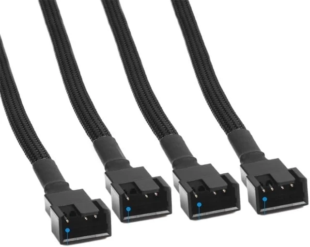 Alt view image 4 of 5 - PC Fan Splitter 4 Pin PWM Fan Splitter Cable PC Case Fan Header Splitter(1 to 4)