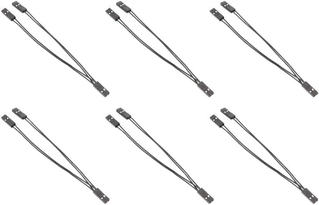 Main image of KUNSR Terminal Wire 2.54mm Single Female to Male 10cm 2 Pins for PC Motherboard Power SW/Reset HDD Hard Drive(6PCS)