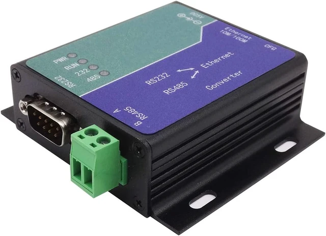 Alt view image 2 of 5 - Taidacent Serial Server Ethernet to Serial Adapter Serial Port to Ethernet Adapter RS485RS232 to Ethernet Converter Modbus TCP (with Power Adapter (5V1A))