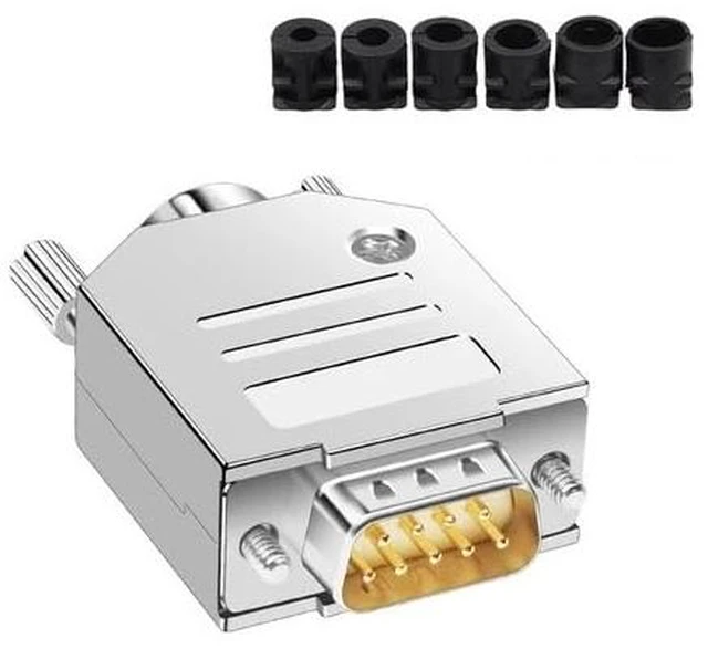 Main image of DB9 RS232/485 Plug with Metal Shell Male Female 9P Serial COM Port Connector D-SUB DB 9 Pin Soldering Connector(M)