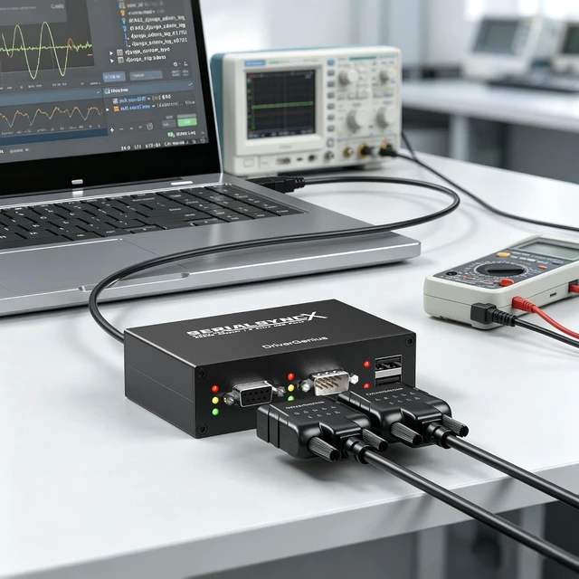 Alt view image 6 of 7 - DriverGenius Industrial USB to 2-Port RS232 Serial Adapter