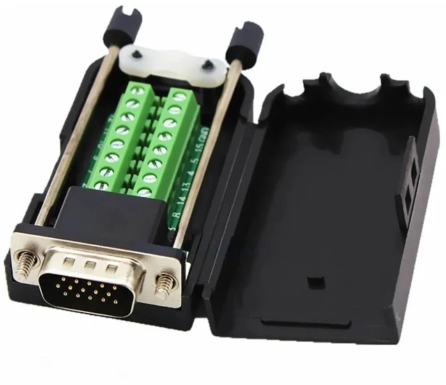 Main image of VGA Solderless Joint DB15 3+6/3+9 Locking Type 3 Rows of 15 Needles Male Female Connector(Type-1)