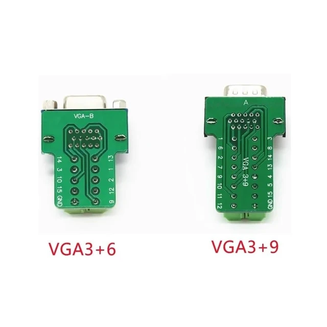 Alt view image 4 of 4 - VGA Solderless Joint DB15 3+6/3+9 Locking Type 3 Rows of 15 Needles Male Female Connector(Type-1)