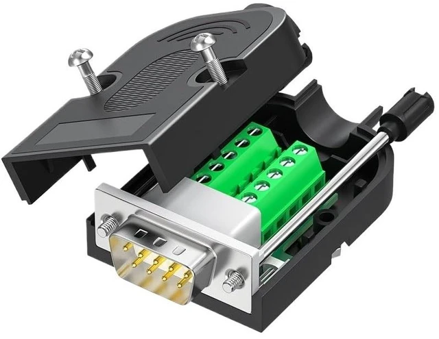 Main image of Metal Shell DB9 Breakout Connector Welding Joint DB9 Pin Serial Port Head Male Female 9Pin RS232 Serial COM Port 485 Plug(M-Punching Pin)