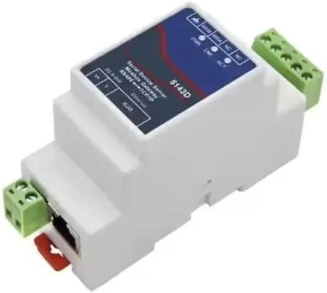 Main image of DIN Rail RS485 to TCP/IP Ethernet Serial Server Converter 5143D(with Adaptor)