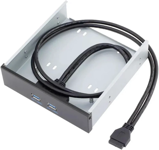 Alt view image 3 of 6 - USB3.0 Front Panel Optical Drive Position Dual Port 19 pin/20 pin to Adapter Cable