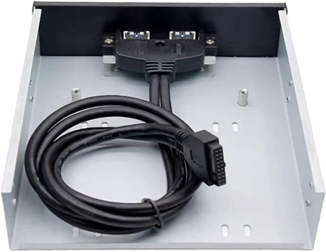 Alt view image 4 of 6 - USB3.0 Front Panel Optical Drive Position Dual Port 19 pin/20 pin to Adapter Cable