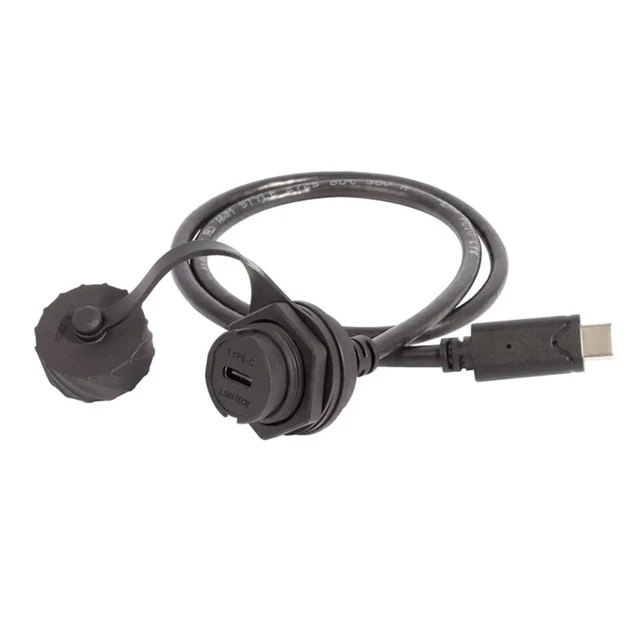 Alt view image 2 of 5 - USB Type C Industrial Extender Data Adapter Aviation Connector USB 3.1 Ethernet Male Female 0.3 Meter 1m Extension Cable Panel Mount(1m Cable,Plastic Nut)