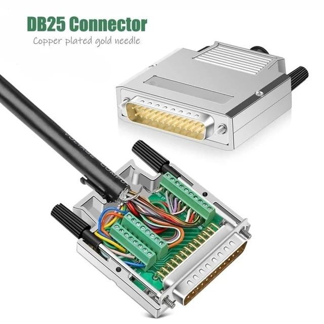 Alt view image 2 of 6 - DB25 Solderless Plug Industrial 2-Row Copper 25-pin Male Female Serial Port Adapter D-sub Breakout Terminal Connector(SMS)