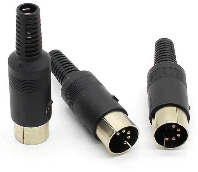 Main image of 3pcs/lot DIN Male Cable Connector 5 Pin with Handle