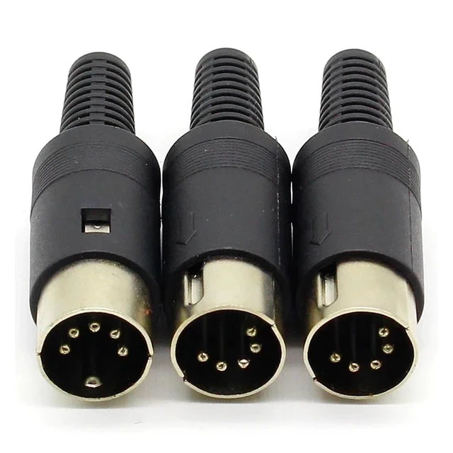 Alt view image 3 of 4 - 3pcs/lot DIN Male Cable Connector 5 Pin with Handle