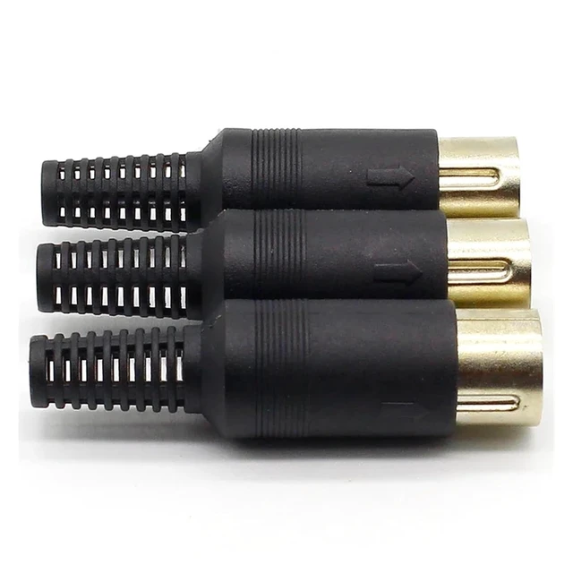 Alt view image 4 of 4 - 3pcs/lot DIN Male Cable Connector 5 Pin with Handle