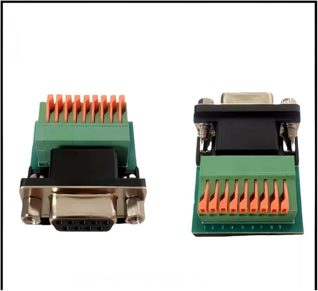 Alt view image 2 of 4 - DB9 Male and Female to RS485 RS422 9PIN solderless Quick Connect Terminal Adapter(DB9 Female,2PCS)