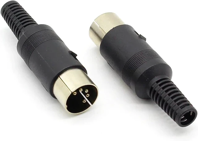 Alt view image 2 of 4 - 3pcs/lot DIN Male Cable Connector 5 Pin with Handle