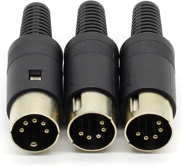 Alt view image 3 of 4 - 3pcs/lot DIN Male Cable Connector 5 Pin with Handle