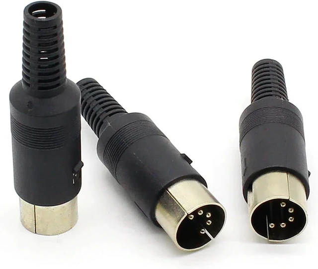 Main image of 3pcs/lot DIN Male Cable Connector 5 Pin with Handle