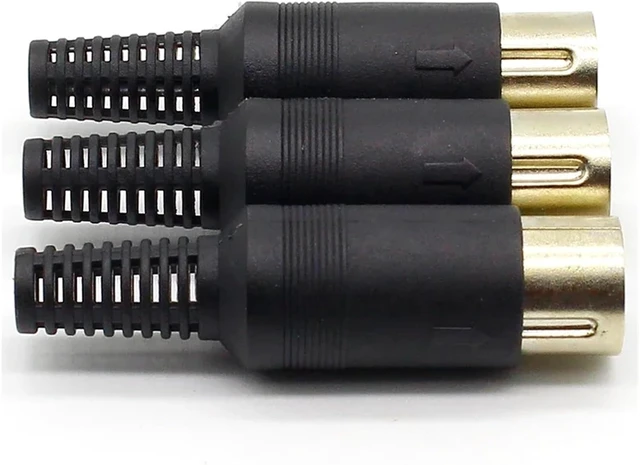 Alt view image 4 of 4 - 3pcs/lot DIN Male Cable Connector 5 Pin with Handle