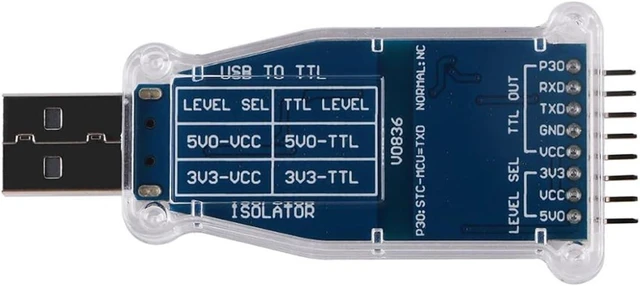 Alt view image 4 of 5 - Chip USB to 3.3v 5v TTL UART Isolated Serial Converter Adapter Support Win7/8/10