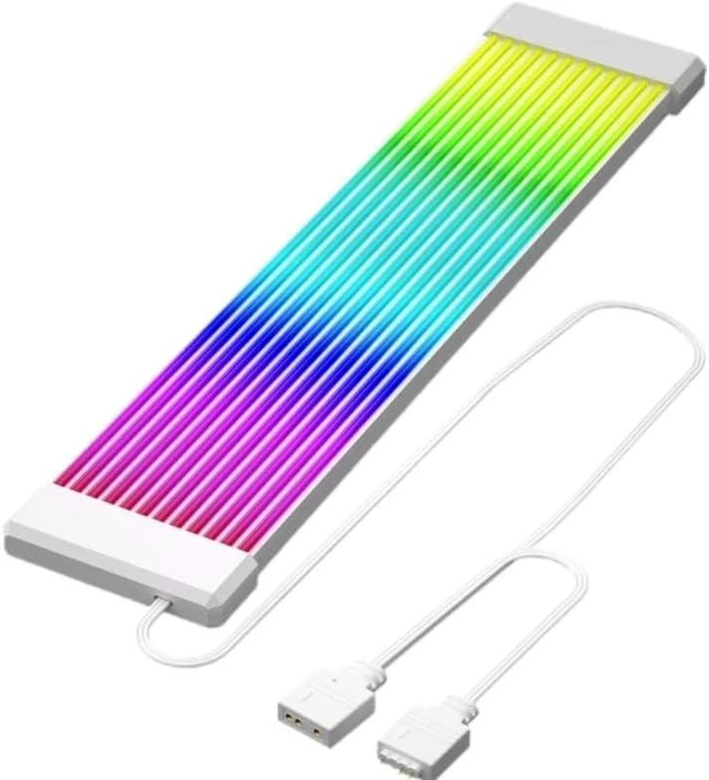 Alt view image 5 of 6 - 5V 3Pin PC RGB GPU Cable 8/24PIN Motherboard Power Extension Cable ARGB Motherboard Cable(X8)