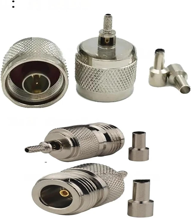 Alt view image 2 of 5 - 10pcs N Male/N Female Crimp for RG174 RG316 LMR100 Cable Straight Adapter Connector(N female 10pcs)