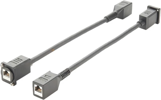 Alt view image 3 of 6 - RJ45 D Type Panel Mount Cable Cat8 EtherCon Cable with 40Gbps 2000MHz