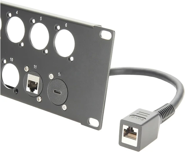 Alt view image 5 of 6 - RJ45 D Type Panel Mount Cable Cat8 EtherCon Cable with 40Gbps 2000MHz