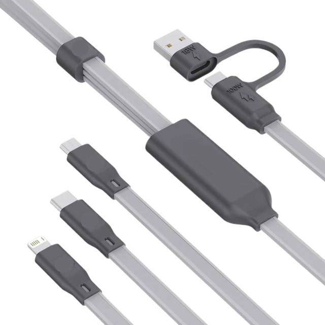 Main image of 100W USB C & USB A Cable 3 in 1 Multi Fast Multiple Cord(A)
