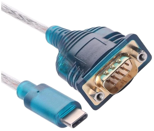 Main image of USB TY>pe C to RS232 Serial Cord F&T>D*I USB-C to DB9 Male 9 Pin Adapter Converter for PC 11 10 8 7 OS