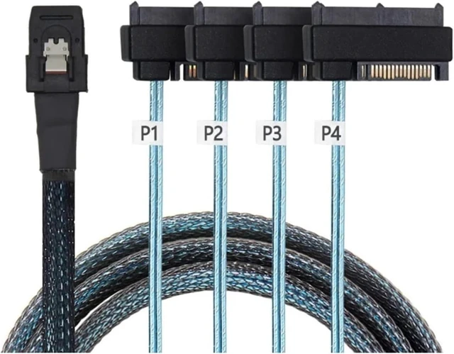 Alt view image 5 of 6 - Internal 36pin SFF8087 to 4X29pin SFF8482 2 in