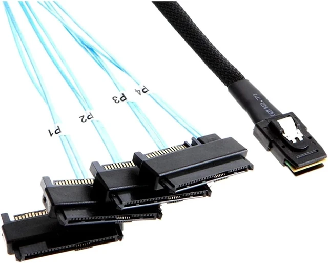 Alt view image 6 of 6 - Internal 36pin SFF8087 to 4X29pin SFF8482 2 in