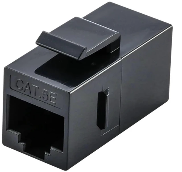 Main image of RJ45 UTP Coupler Inline Coupler Adapter for CAT6A/CAT6/CAT5E/CAT3 Female to Female Insert Coupler(Cat 5e UTP Black)
